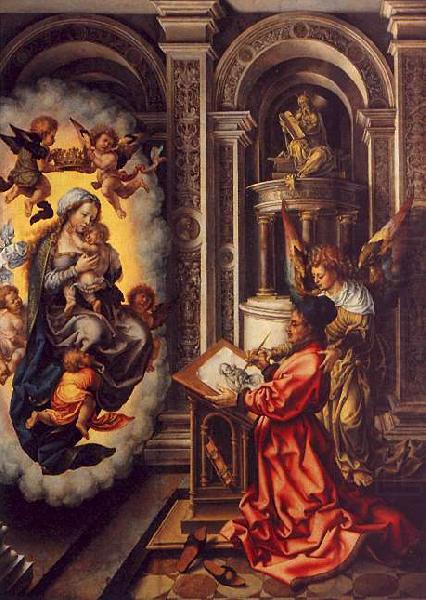Saint Luke Painting the Virgin, Jan Gossaert Mabuse